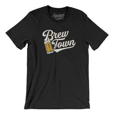 Brew Town Men/Unisex T-Shirt-Black-Allegiant Goods Co. Vintage Sports Apparel