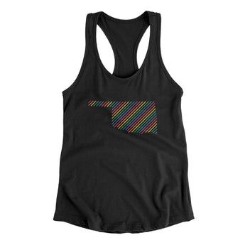 Oklahoma Pride State Women's Racerback Tank-Allegiant Goods Co. Vintage Sports Apparel
