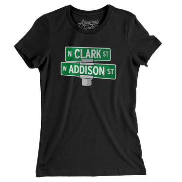Addison & Clark Street Chicago Women's T-Shirt-Allegiant Goods Co. Vintage Sports Apparel