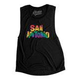 San Antonio Texas Pride Women's Flowey Scoopneck Muscle Tank-Allegiant Goods Co. Vintage Sports Apparel
