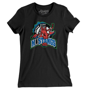 Motor City Mustangs Roller Hockey Women's T-Shirt-Allegiant Goods Co. Vintage Sports Apparel