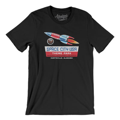 Space City USA Amusement Park Men/Unisex T-Shirt-Black-Allegiant Goods Co. Vintage Sports Apparel