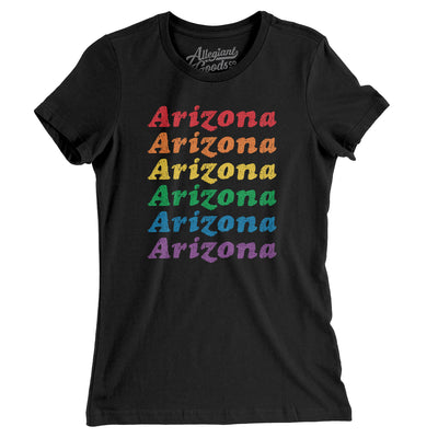 Arizona Pride Women's T-Shirt-Black-Allegiant Goods Co. Vintage Sports Apparel