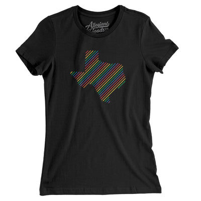 Texas Pride State Women's T-Shirt-Black-Allegiant Goods Co. Vintage Sports Apparel