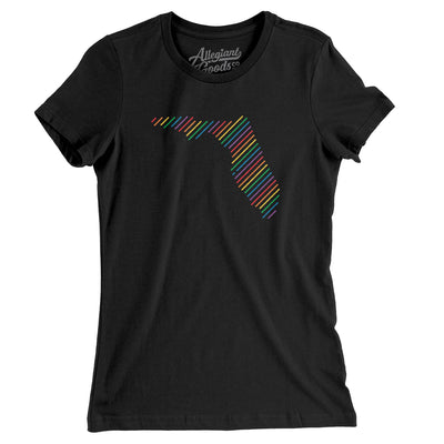 Florida Pride State Women's T-Shirt-Black-Allegiant Goods Co. Vintage Sports Apparel