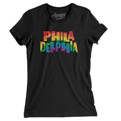 Philadelphia Pennsylvania Pride Women's T-Shirt-Black-Allegiant Goods Co. Vintage Sports Apparel