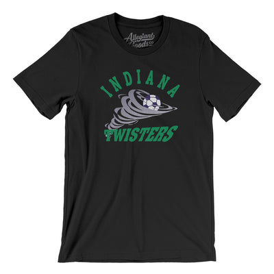 Indiana Twisters Soccer Men/Unisex T-Shirt-Black-Allegiant Goods Co. Vintage Sports Apparel