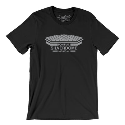Detroit Silverdome Men/Unisex T-Shirt-Black-Allegiant Goods Co. Vintage Sports Apparel
