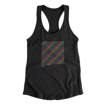 New Mexico Pride State Women's Racerback Tank-Black-Allegiant Goods Co. Vintage Sports Apparel