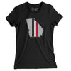 Georgia Stripes Women's T-Shirt-Black-Allegiant Goods Co. Vintage Sports Apparel