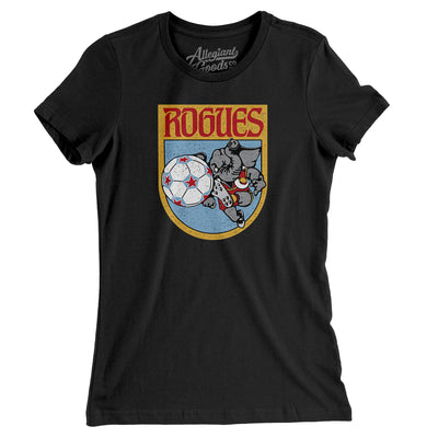 Memphis Rogues Soccer Women's T-Shirt-Black-Allegiant Goods Co. Vintage Sports Apparel