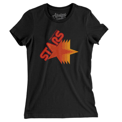 Philadelphia Stars Football Women's T-Shirt-Black-Allegiant Goods Co. Vintage Sports Apparel