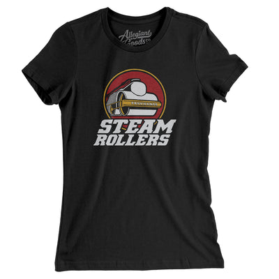 Providence Steamrollers Basketball Women's T-Shirt-Black-Allegiant Goods Co. Vintage Sports Apparel