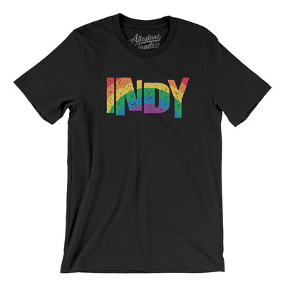 Indianapolis Indiana Pride Men/Unisex T-Shirt-Black-Allegiant Goods Co. Vintage Sports Apparel