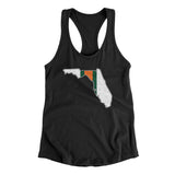Florida Helmet Stripes Women's Racerback Tank-Allegiant Goods Co. Vintage Sports Apparel