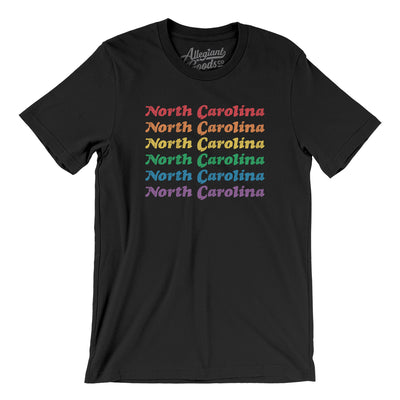 North Carolina Pride Men/Unisex T-Shirt-Black-Allegiant Goods Co. Vintage Sports Apparel