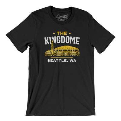 Seattle Kingdome Men/Unisex T-Shirt-Black-Allegiant Goods Co. Vintage Sports Apparel