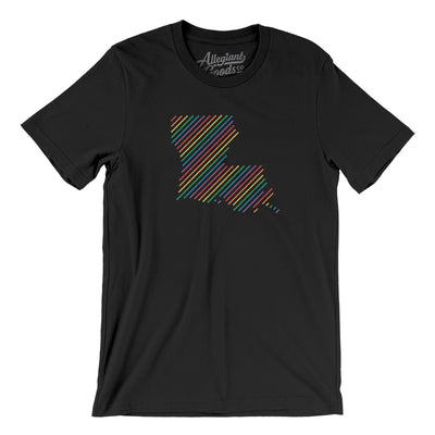 Louisiana Pride State Men/Unisex T-Shirt-Black-Allegiant Goods Co. Vintage Sports Apparel