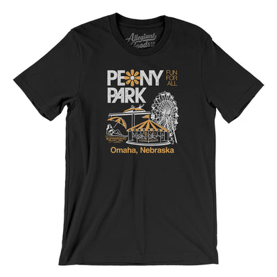 Peony Park Amusement Park Men/Unisex T-Shirt-Black-Allegiant Goods Co. Vintage Sports Apparel
