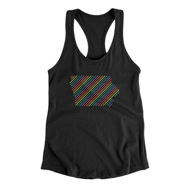 Iowa Pride State Women's Racerback Tank-Allegiant Goods Co. Vintage Sports Apparel