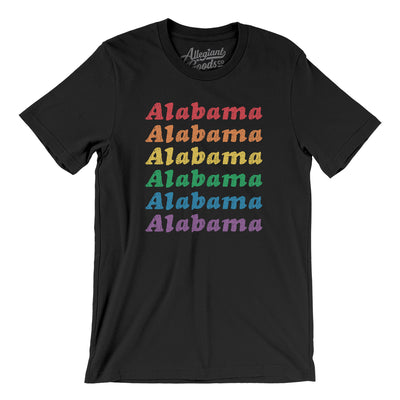 Alabama Pride Men/Unisex T-Shirt-Black-Allegiant Goods Co. Vintage Sports Apparel