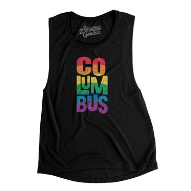 Columbus Ohio Pride Women's Flowey Scoopneck Muscle Tank-Allegiant Goods Co. Vintage Sports Apparel