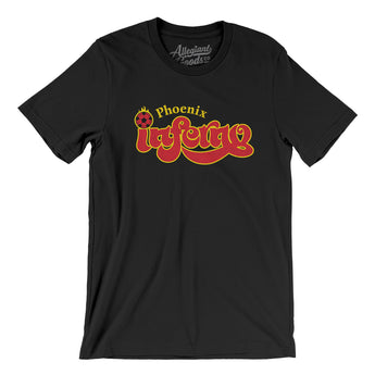 Phoenix Inferno Soccer Men/Unisex T-Shirt-Black-Allegiant Goods Co. Vintage Sports Apparel