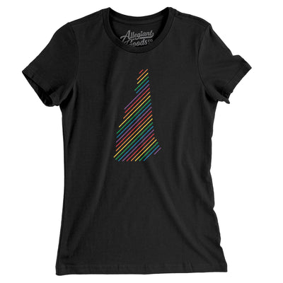 New Hampshire Pride State Women's T-Shirt-Black-Allegiant Goods Co. Vintage Sports Apparel