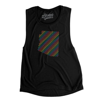 Arizona Pride State Flowey Scoopneck Muscle Tank-Allegiant Goods Co. Vintage Sports Apparel