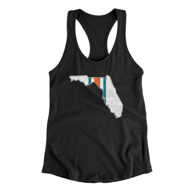 Florida Helmet Stripes Women's Racerback Tank-Allegiant Goods Co. Vintage Sports Apparel