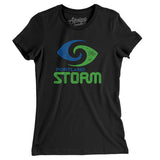 Portland Storm Football Women's T-Shirt-Allegiant Goods Co. Vintage Sports Apparel