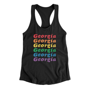 Georgia Pride Women's Racerback Tank-Black-Allegiant Goods Co. Vintage Sports Apparel