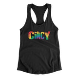 Cincinnati Ohio Pride Women's Racerback Tank-Allegiant Goods Co. Vintage Sports Apparel