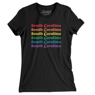 South Carolina Pride Women's T-Shirt-Black-Allegiant Goods Co. Vintage Sports Apparel