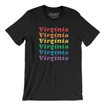 Virginia Pride Men/Unisex T-Shirt-Black-Allegiant Goods Co. Vintage Sports Apparel