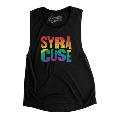 Syracuse New York Pride Women's Flowey Scoopneck Muscle Tank-Allegiant Goods Co. Vintage Sports Apparel