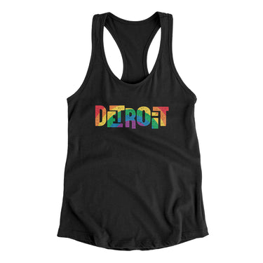 Detroit Michigan Pride Women's Racerback Tank-Allegiant Goods Co. Vintage Sports Apparel