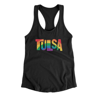 Tulsa Oklahoma Pride Women's Racerback Tank-Allegiant Goods Co. Vintage Sports Apparel