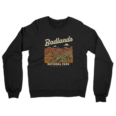 Badlands National Park Midweight Crewneck Sweatshirt-Allegiant Goods Co. Vintage Sports Apparel
