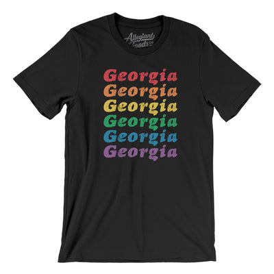 Georgia Pride Men/Unisex T-Shirt-Black-Allegiant Goods Co. Vintage Sports Apparel