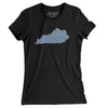 Kentucky Checkerboard Women's T-Shirt-Black-Allegiant Goods Co. Vintage Sports Apparel