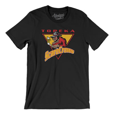 Topeka Scarecrows Hockey Men/Unisex T-Shirt-Black-Allegiant Goods Co. Vintage Sports Apparel