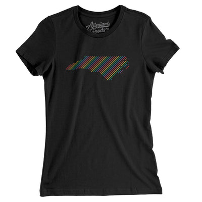 North Carolina Pride State Women's T-Shirt-Black-Allegiant Goods Co. Vintage Sports Apparel