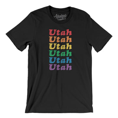 Utah Pride Men/Unisex T-Shirt-Black-Allegiant Goods Co. Vintage Sports Apparel