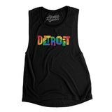Detroit Michigan Pride Women's Flowey Scoopneck Muscle Tank-Allegiant Goods Co. Vintage Sports Apparel