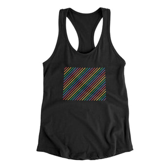 Wyoming Pride State Women's Racerback Tank-Allegiant Goods Co. Vintage Sports Apparel