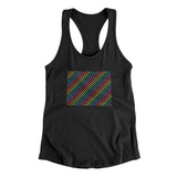 Wyoming Pride State Women's Racerback Tank-Black-Allegiant Goods Co. Vintage Sports Apparel