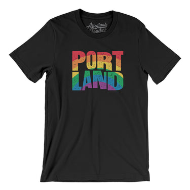 Portland Oregon Pride Men/Unisex T-Shirt-Allegiant Goods Co. Vintage Sports Apparel