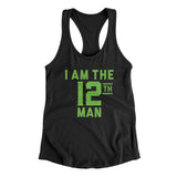 I Am The 12th Man Women's Racerback Tank-Allegiant Goods Co. Vintage Sports Apparel
