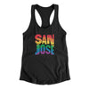 San Jose California Pride Women's Racerback Tank-Black-Allegiant Goods Co. Vintage Sports Apparel